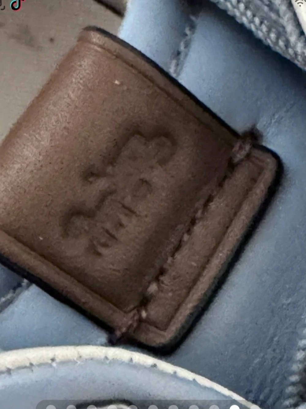 Coach Women Blue Rhinestone Embellished Leather Sneakers/ Crystal Bow Accent 10B - Picture 8 of 16